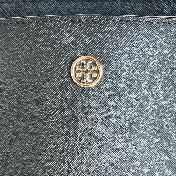 Tory Burch Saffiano Leather Tote Black Bag - Picture 2 of 16